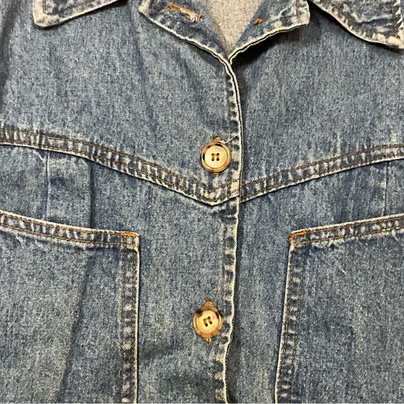 Vintage Stanley Morgan Women’s Blue Jean Vest XL or 2XL - Picture 3 of 16